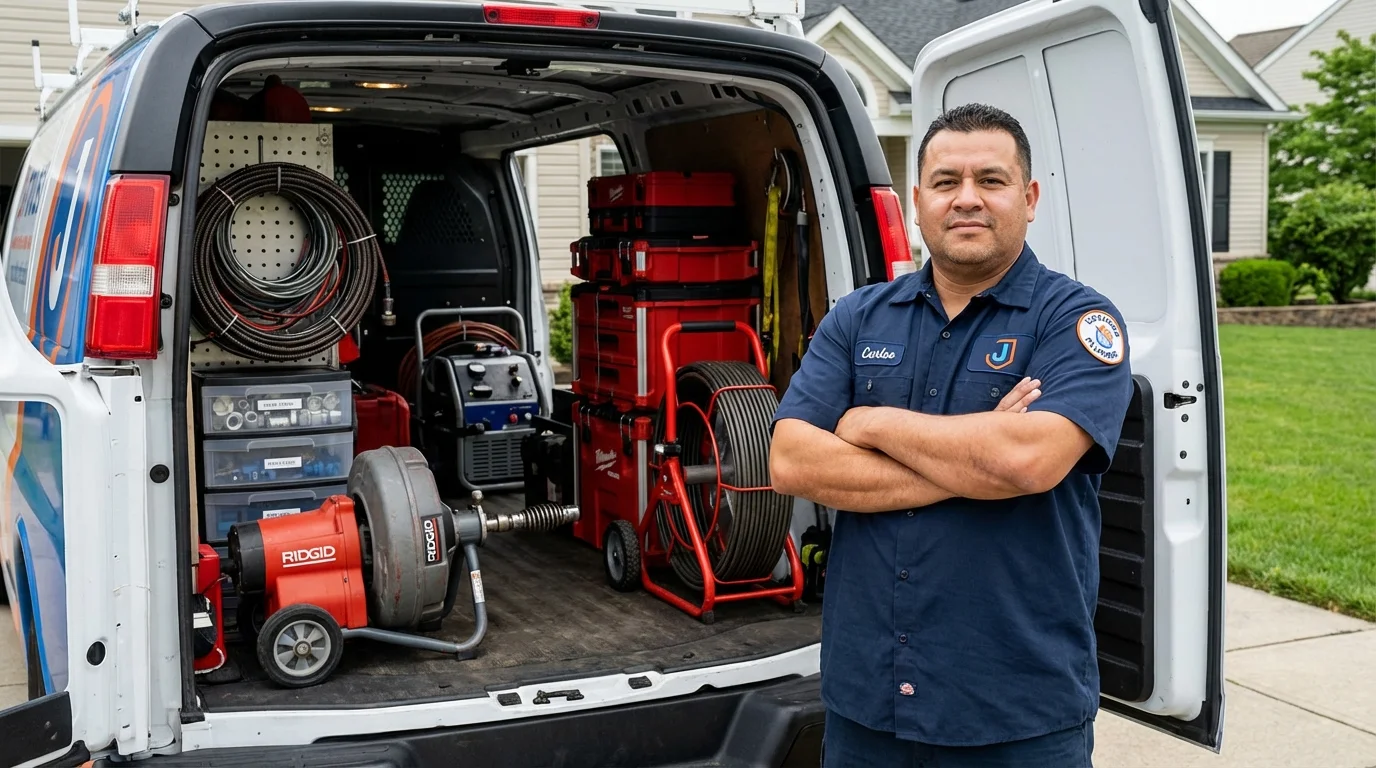 Professional drain cleaning equipment and Johns Plumbing LLC plumber in Kingman