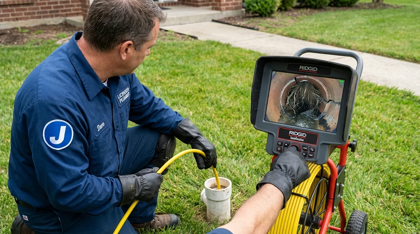 Sewer camera inspection being performed by Johns Plumbing LLC in Kingman